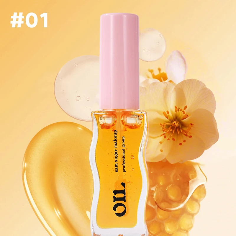 Water Light Honey Essence Lip Oil Long Lasting Moisturizing Fruity Shimmer Jelly Reduce Lip Lines Liquid Lipstick Gloss Makeup